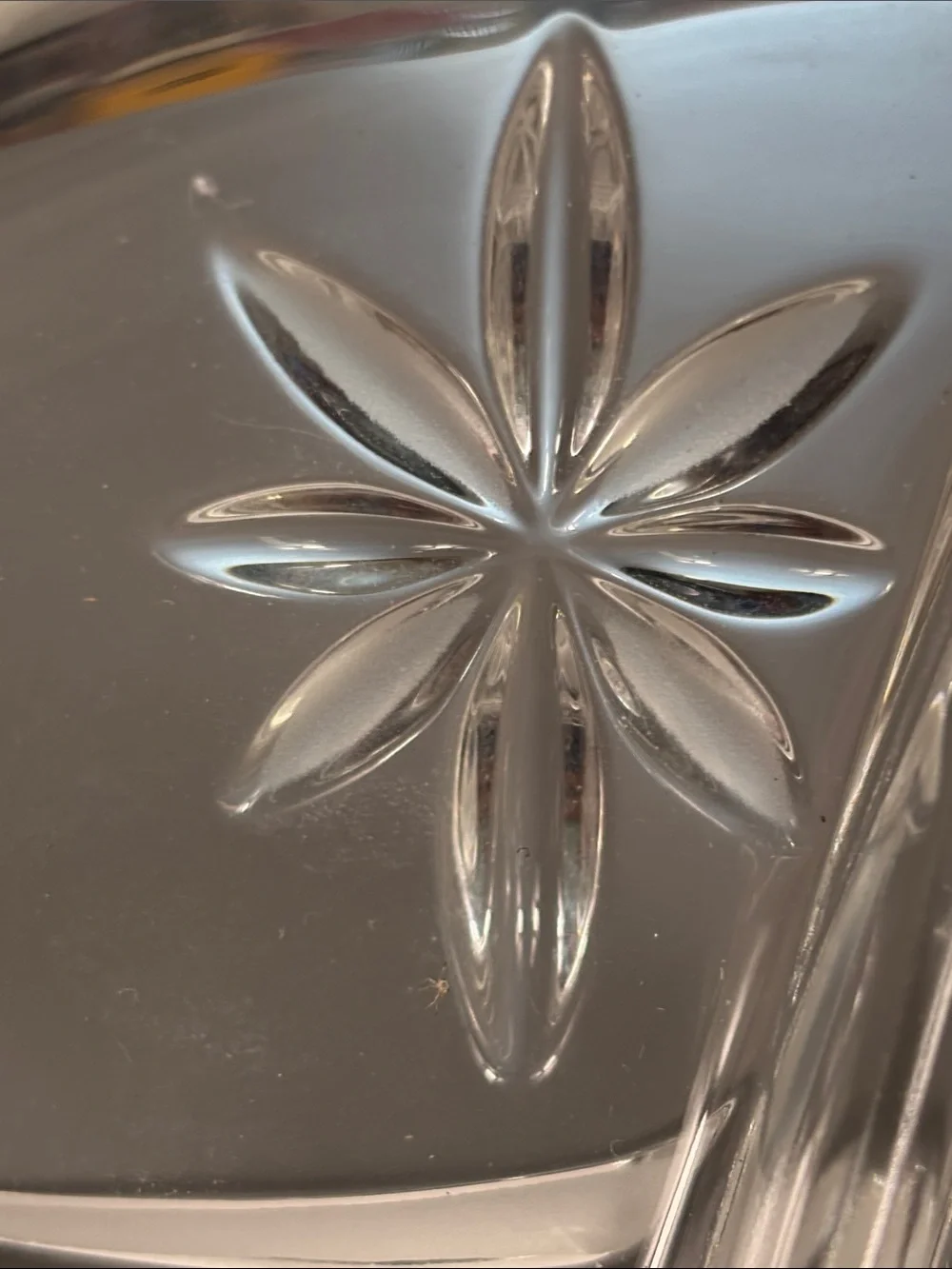 Gorham Angels of Peace Crystal 3-Part Divided Relish Dish Germany 8”